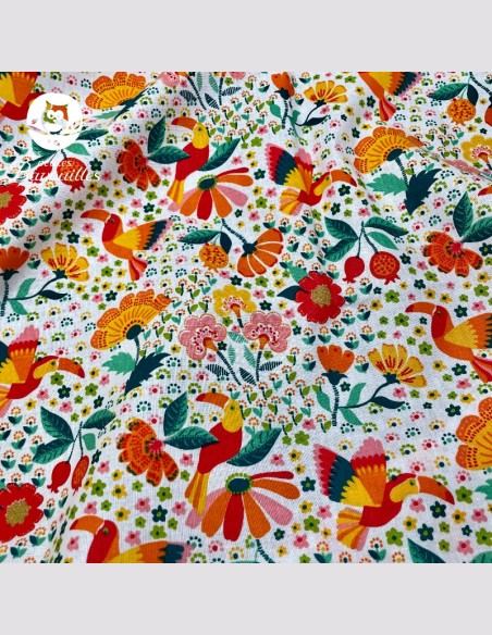 couverture bébé fait main toucan