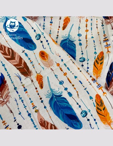 couverture bébé fait main plume