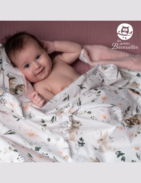 couverture bébé fait main licorne grise