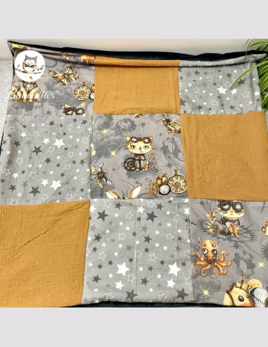 Couverture chat steampunk