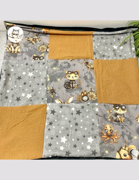 Couverture chat steampunk