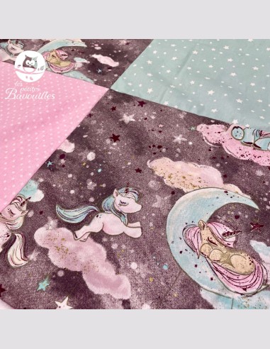 Couverture licorne grise