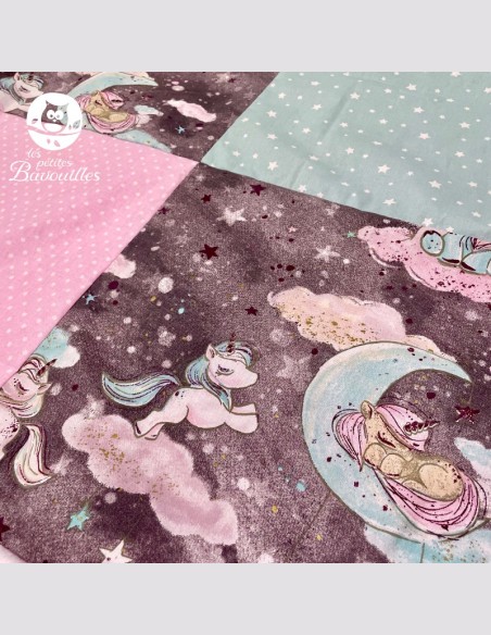 Couverture licorne grise