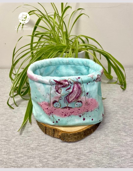 Snood bébé licorne verte d'eau
