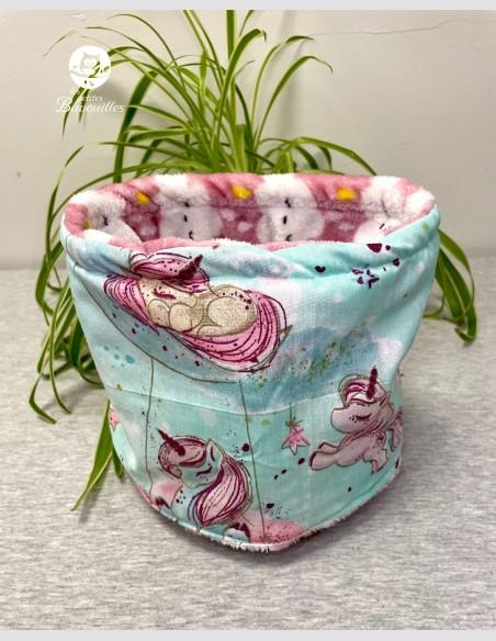 Snood enfant licorne vert d'eau