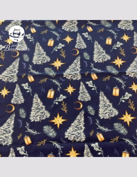 Lot de 3 Bee wrap sapin orchidée or