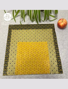 Lot de 3 Bee wrap jaune or alvéole 2