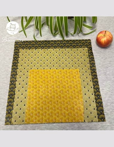 Lot de 3 Bee wrap jaune or alvéole