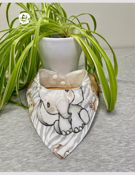 Bavoir bandana imperméable zoo