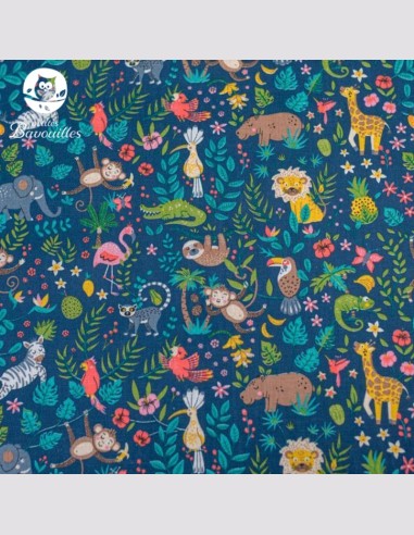 Bavoir Bandana étanche fait main animaux nuit