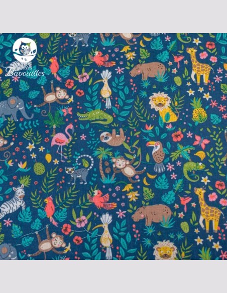 Bavoir Bandana étanche fait main animaux nuit