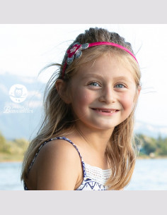 Serre tête fille papillon violet 2