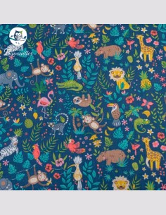 Panière en tissu animaux nuit 2