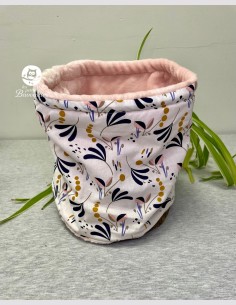 Snood ado adulte fleur blanche