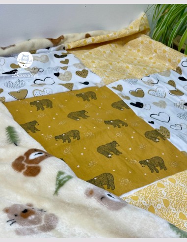 Couverture ours moutarde