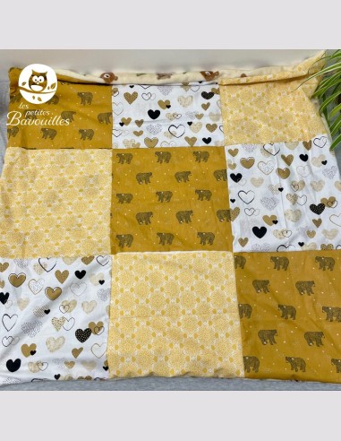 Couverture ours moutarde