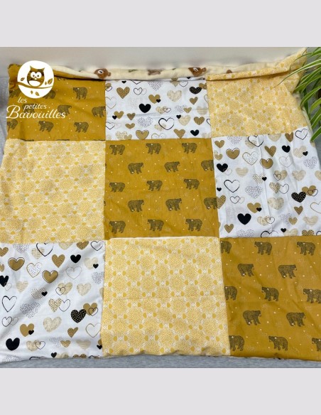 Couverture ours moutarde