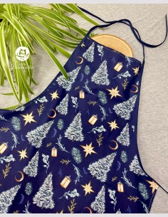 Tablier ado et adulte sapin bleu