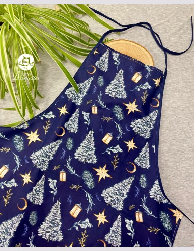Tablier ado et adulte sapin bleu