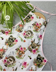 Tablier ado et adulte animaux fleuris