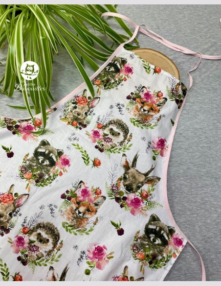 Tablier ado et adulte animaux fleuris