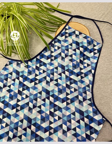 Tablier ado et adulte triangle bleu