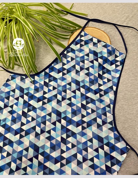 Tablier ado et adulte triangle bleu