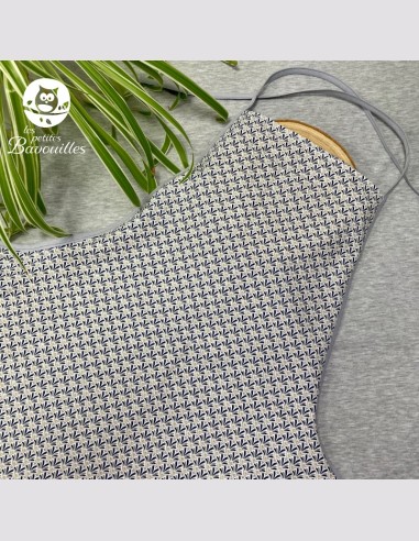 Tablier ado et adulte éventail bleu