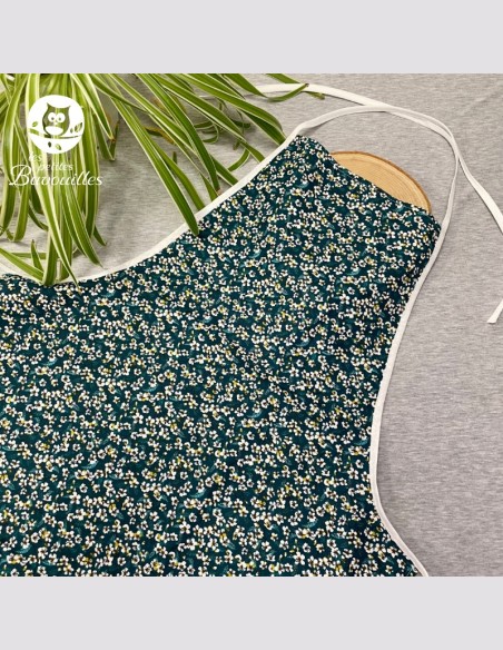 Tablier ado et adulte fleur verte
