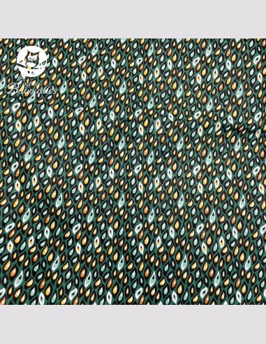 Pochette plate fait main feuille verte