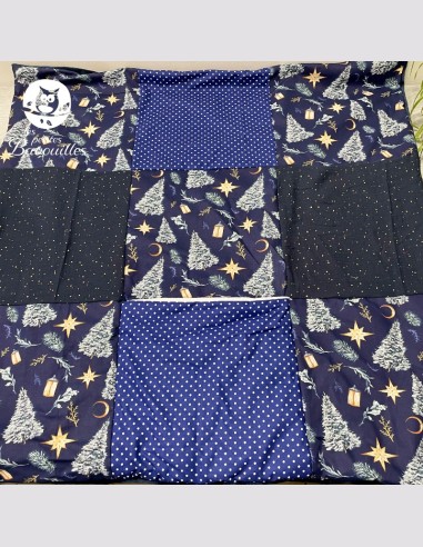 Couverture sapin bleu