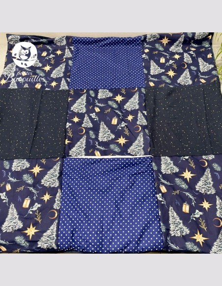 Couverture sapin bleu