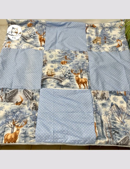 Couverture loup bleu