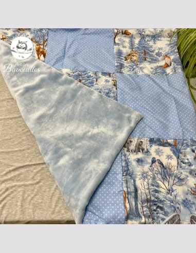 Couverture loup bleu