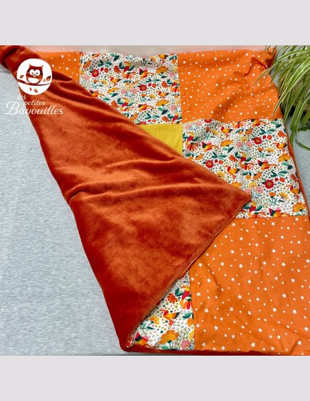 couverture bébé fait main toucan