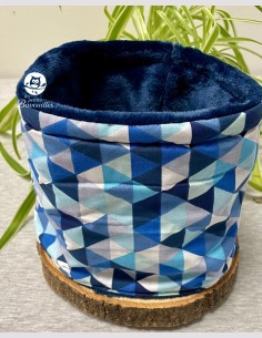 Snood enfant triangle bleu