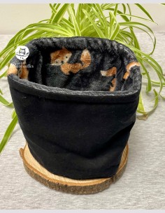 Snood enfant noir renard