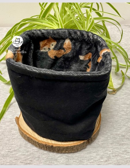 Snood enfant noir renard