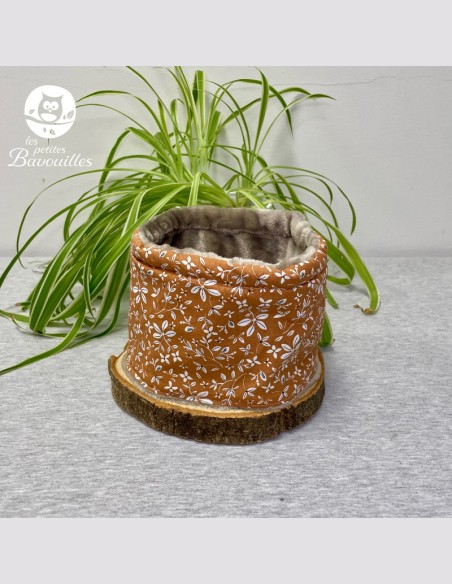 Snood bébé feuille marron