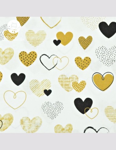 Snood ou tour de cou polaire coeur moutarde