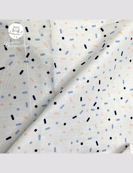 Snood ou tour de cou polaire paillette bleu et rose