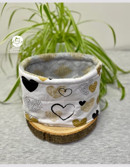 Snood bébé coeur moutarde