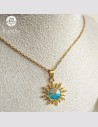 Collier aquarelle soleil