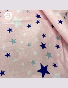 Bavoir bandana imperméable grande étoile rose 2