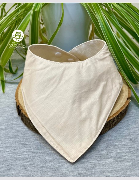 Bavoir bandana imperméable beige