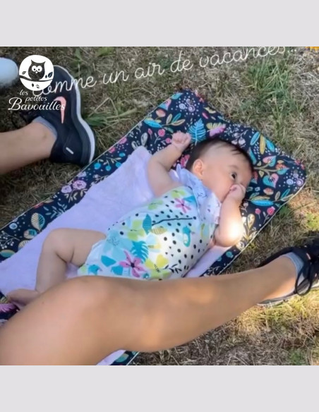 Tapis nomade fais main bébé oiseaux