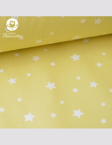 Petit bavoir naissance fait main  étoile citron