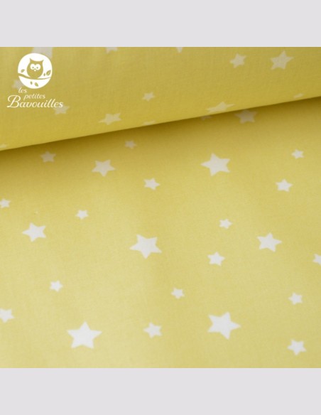 Petit bavoir naissance fait main  étoile citron