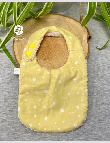Bavoir naissance - 2ans étoile citron