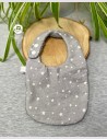 Bavoir naissance - 2ans étoile grise
